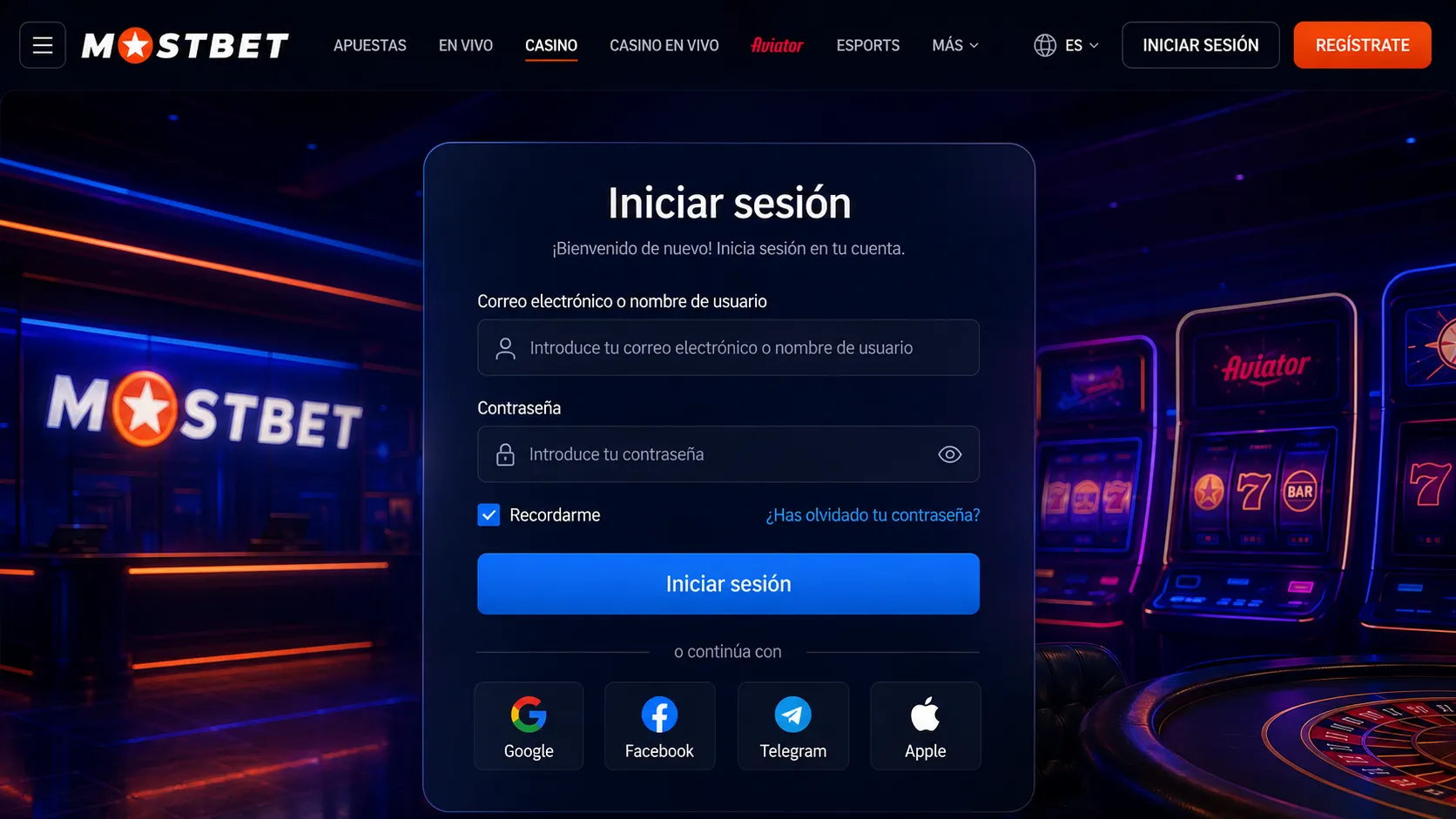 Pasos rápidos para iniciar sesión con seguridad - Mostbet login