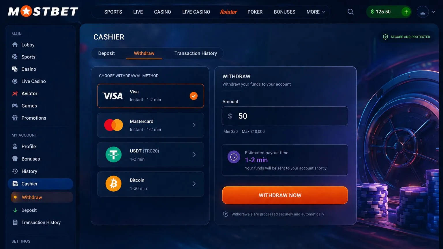 Mostbet withdrawal: payout methods, minimums and timing
